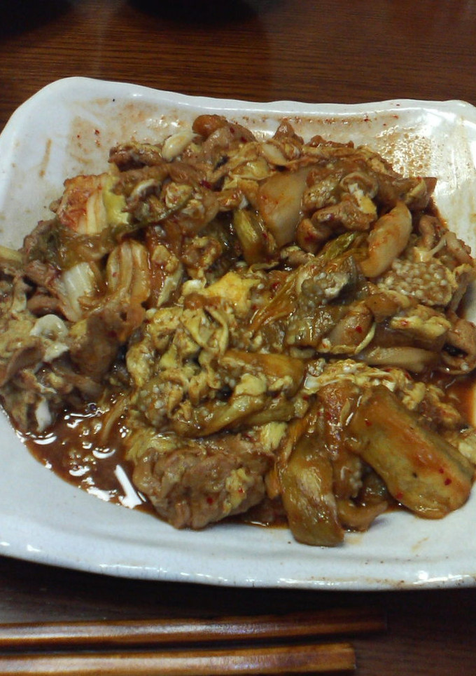 焼茄子の豚キムチ-レシピのメイン写真
