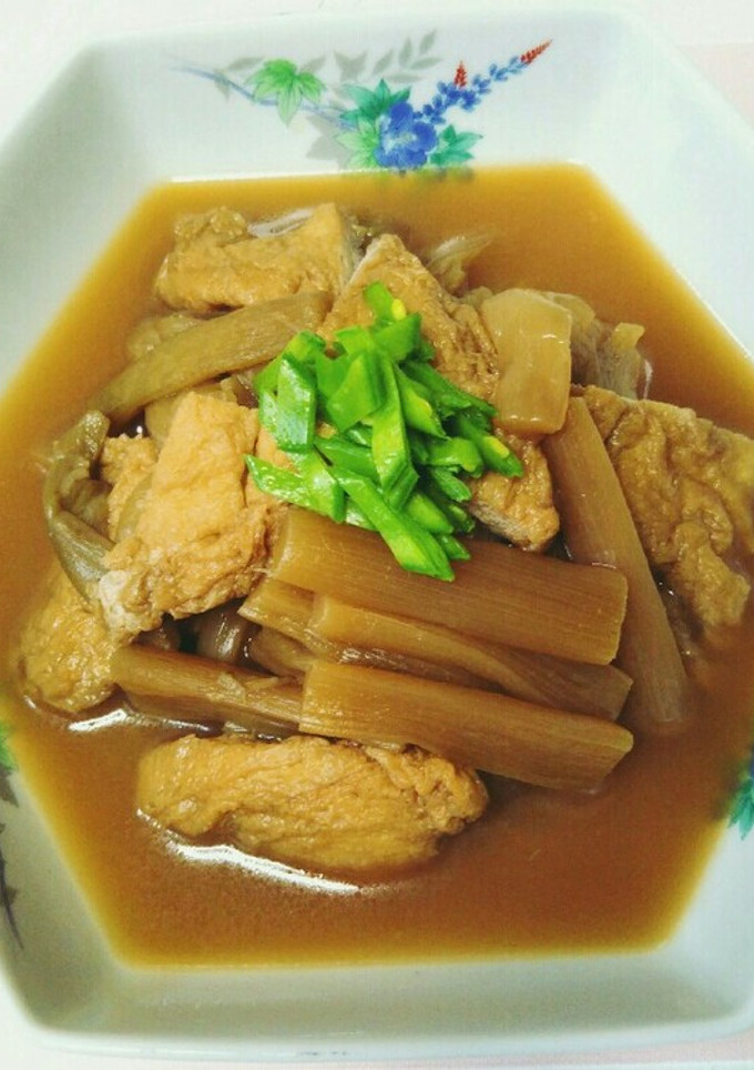 紅ずいきと薄揚げの煮物-レシピのメイン写真