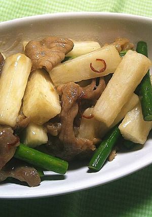 香る♪豚肉と長芋のアジアン炒め♪-レシピのメイン写真