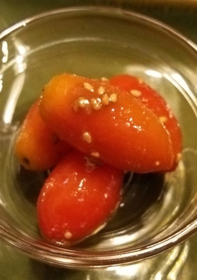 ちょっと一品！ミニトマトの胡麻和え-レシピのメイン写真