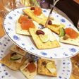 スダチのトマトゼリー乗せカナッペ♪