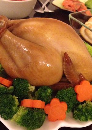 丸鶏のローストチキン-レシピのメイン写真