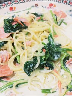 ✿鮭とほうれん草のクリームパスタ✿-レシピのメイン写真