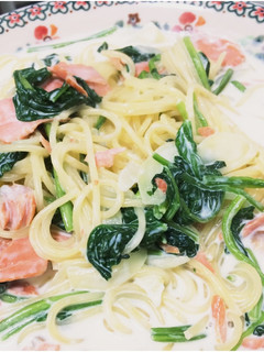 ✿鮭とほうれん草のクリームパスタ✿-レシピのメイン写真