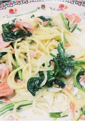 ✿鮭とほうれん草のクリームパスタ✿-レシピのメイン写真