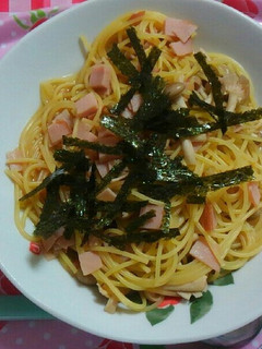 めんつゆでできるキノコとハムの和風パスタ-レシピのメイン写真