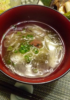 とろろ昆布と茗荷のお吸い物-レシピのメイン写真