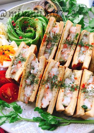 カレー高野豆腐で「タイ風海老トースト」-レシピのメイン写真