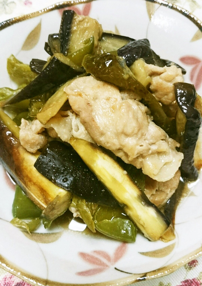 ナスと豚とピーマンの炒め煮-レシピのメイン写真