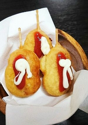 材料3つ簡単おやつ☆ミニアメリカンドッグ-レシピのメイン写真
