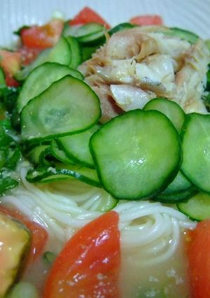 香る☆冷や汁風そうめん-レシピのメイン写真
