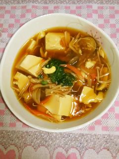 簡単♡きのこのヘルシーあんかけ豆腐♡-レシピのメイン写真