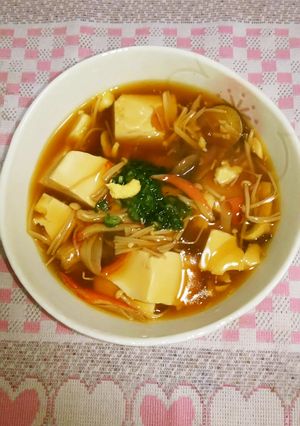 簡単♡きのこのヘルシーあんかけ豆腐♡-レシピのメイン写真