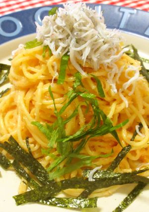 明太子パスタしらすのっけ-レシピのメイン写真