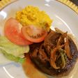 薄切り肉で渦巻きソテー