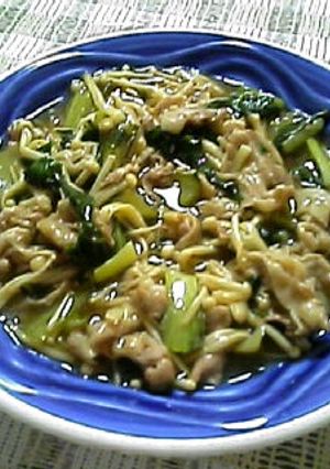 豚ばら肉と青梗菜、えのきのさっぱり煮-レシピのメイン写真