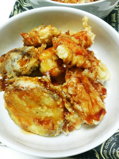 節約☆おふたり様の天丼♡海老→竹輪-レシピのメイン写真
