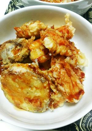 節約☆おふたり様の天丼♡海老→竹輪-レシピのメイン写真