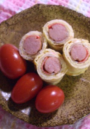 ウインナー巻いてみました♪-レシピのメイン写真