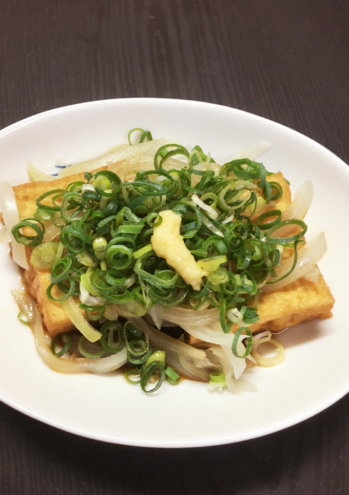 厚揚げと玉ねぎのレンジで簡単おかず-レシピのメイン写真