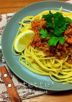 さっぱり＊豚ひき肉のミートソースパスタ-レシピのメイン写真