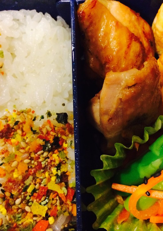 鶏照り焼きと人参しりしり弁当-レシピのメイン写真