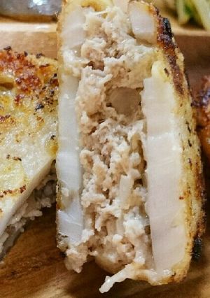 簡単♪れんこんの豆腐ハンバーグ挟み焼き-レシピのメイン写真