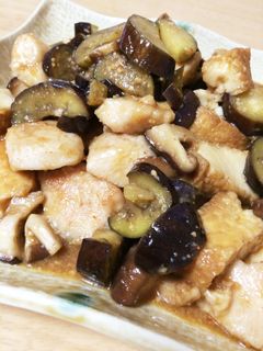 簡単!鶏胸肉となすと厚揚げピリ辛味噌炒め-レシピのメイン写真