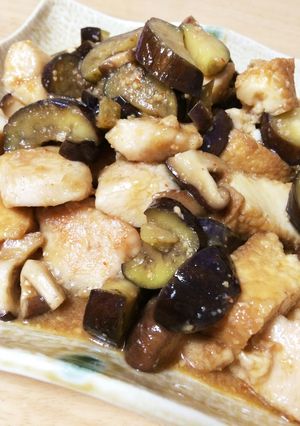 簡単！鶏胸肉となすと厚揚げピリ辛味噌炒め-レシピのメイン写真