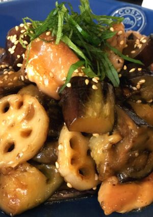 常備菜♡簡単！鶏肉と茄子と蓮根の甘酢あん-レシピのメイン写真