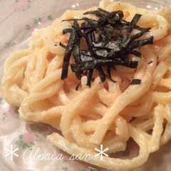 รูปของ クリーミーたらこうどん♡