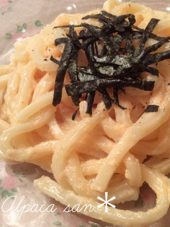 クリーミーたらこうどん♡-レシピのメイン写真