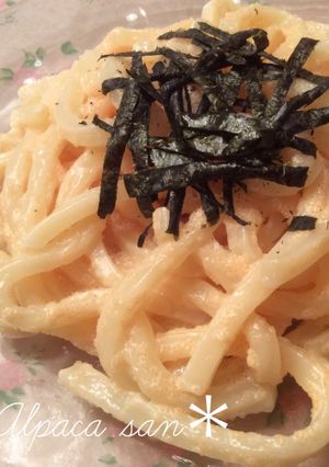 クリーミーたらこうどん♡-レシピのメイン写真