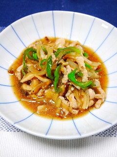 レンジで簡単!生姜たっぷり青椒肉絲風-レシピのメイン写真
