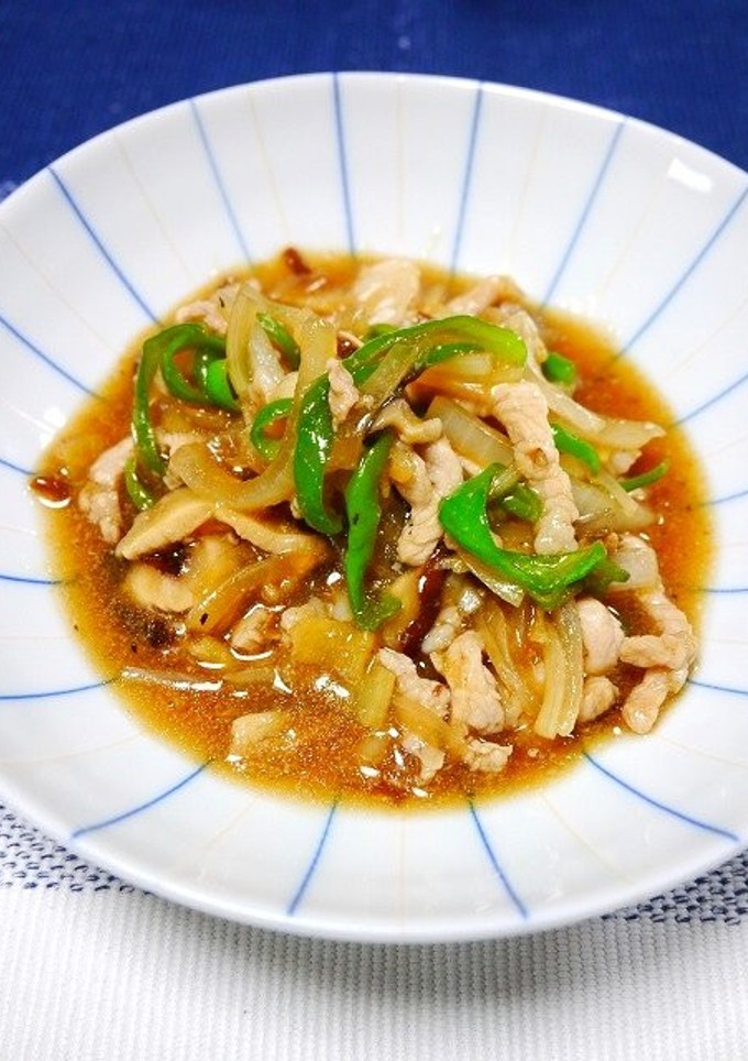 レンジで簡単！生姜たっぷり青椒肉絲風-レシピのメイン写真