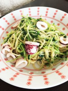 豆苗とイカの塩焼きそば-レシピのメイン写真