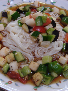野菜たっぷりサッパリ素麺♪-レシピのメイン写真