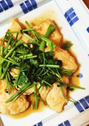 パクチーとささ身でヘルシーアジアン風-レシピのメイン写真