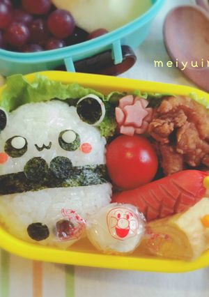 簡単キャラ弁♪♪パンダちゃんおにぎり-レシピのメイン写真