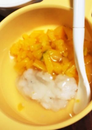 離乳食☆かぼちゃと鱈のあんかけ〔中期〕-レシピのメイン写真
