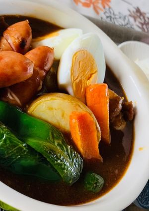 ルウで簡単濃厚トマトベースのスープカレー-レシピのメイン写真