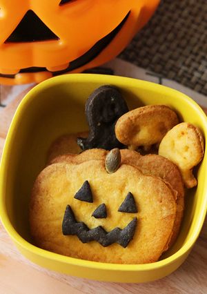 ハロウィンに　かぼちゃクッキー（卵なし）-レシピのメイン写真