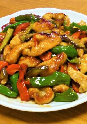 簡単！鶏胸肉なすピーマンのオイスター炒め-レシピのメイン写真