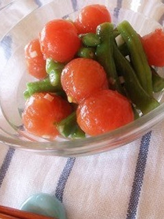 簡単☆インゲン豆とミニトマトのサラダ-レシピのメイン写真