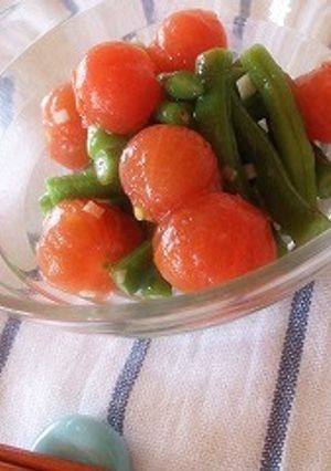 簡単☆インゲン豆とミニトマトのサラダ-レシピのメイン写真