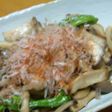 キノコとししとうのごま油炒め