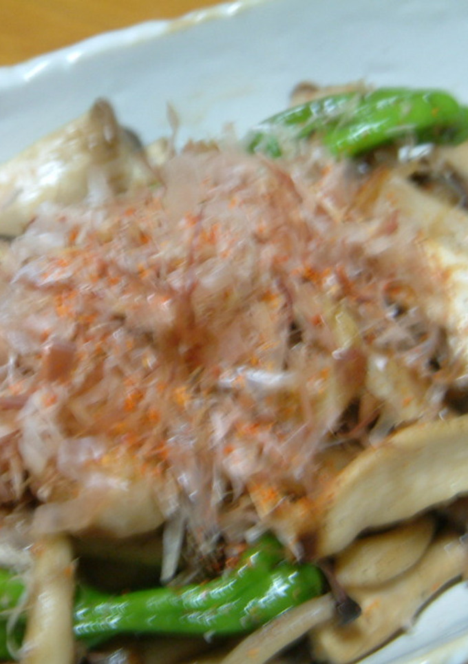 キノコとししとうのごま油炒め-レシピのメイン写真