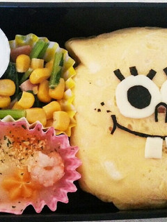 キャラ弁~スポンジボブオムライス-レシピのメイン写真
