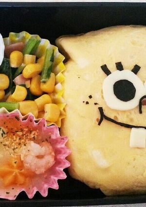 キャラ弁～スポンジボブオムライス-レシピのメイン写真