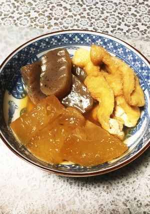 冬瓜とこんにゃく、油揚げの煮物〜砂糖なし-レシピのメイン写真